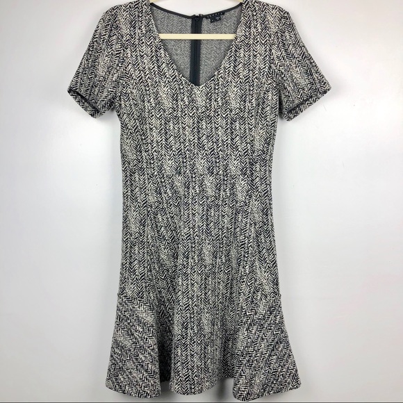 Theory  Dark Parcel Short Sleeve Dress Size 6 - Picture 2 of 7